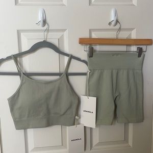 ADANOLA RIBBED SET (SAGE)